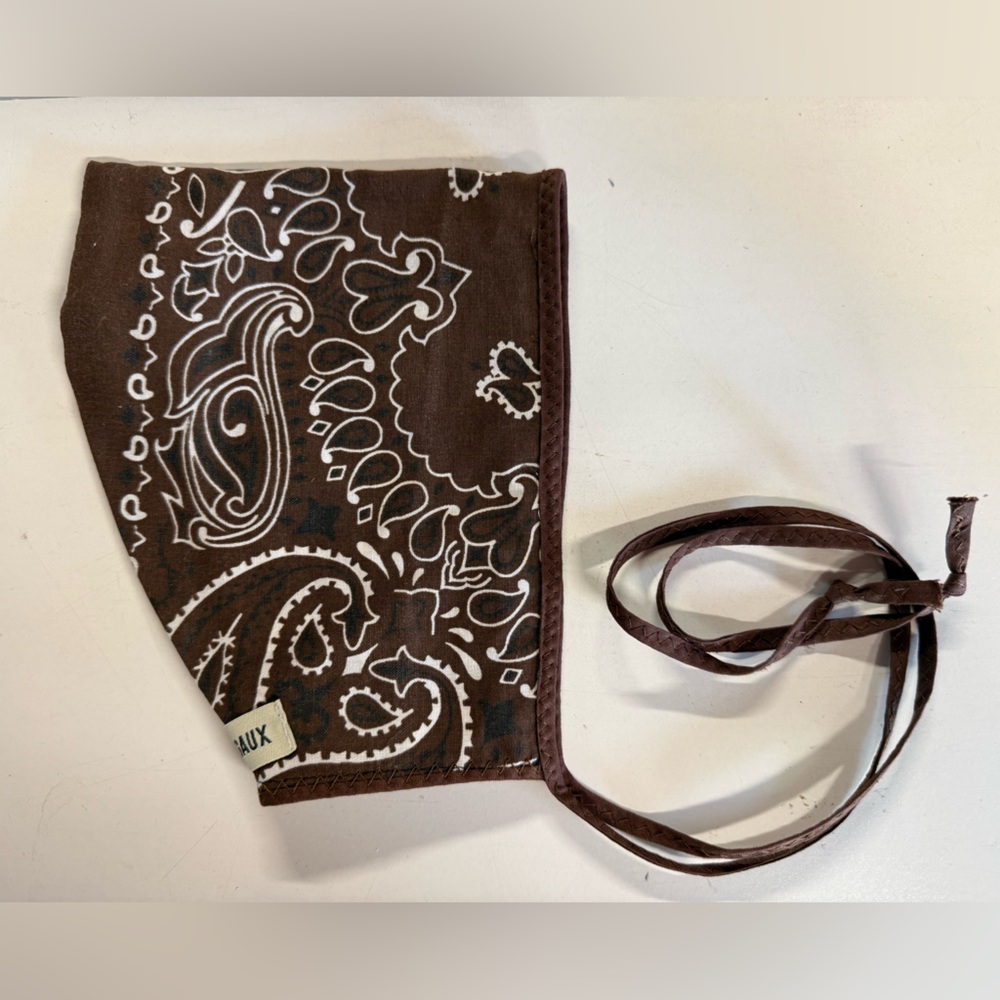Brown Bandana Baby Pixie Bonnet 3-6 months